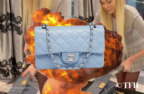 Russian influencers destroy Chanel bags to protest compliance 